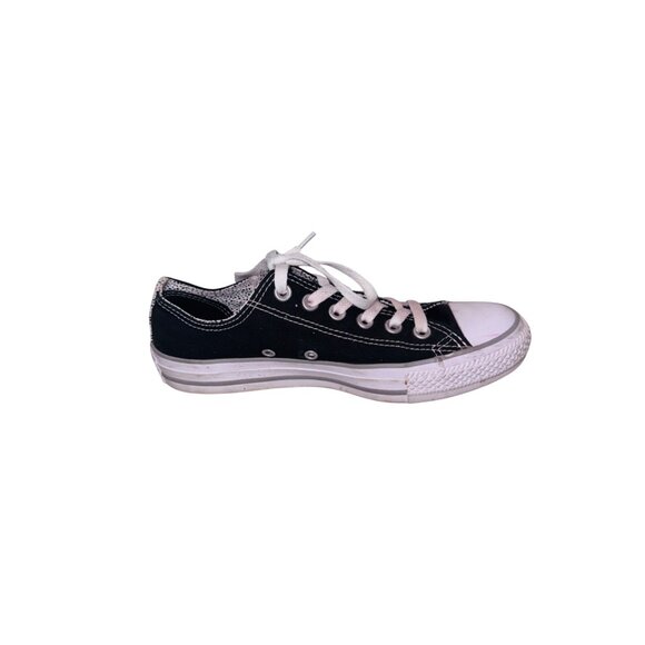 Converse Chuck Taylor All Star Low-Top Sneaker Black/White 7.5 Skater Athletic - Picture 9 of 10